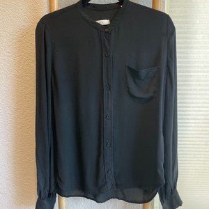A.L.C. black button top, size 2